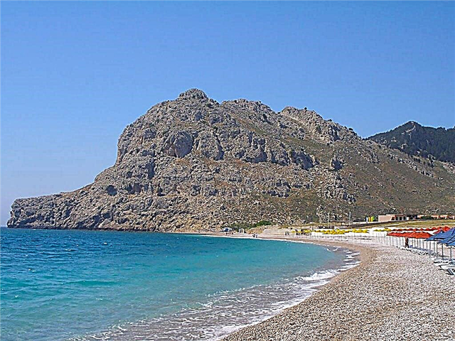 Pantai terbaik di Rhodes dan hotel di tepi laut