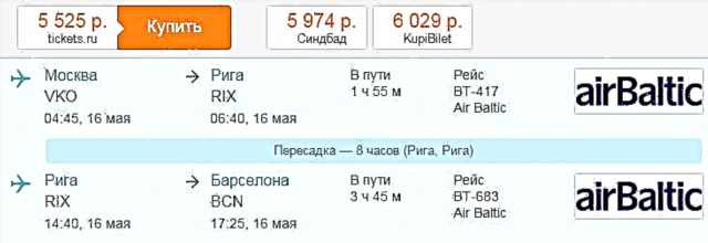 Super trasa: Riga, Barcelona, ​​Malta, Milán, Vilnius za 13 000 rublů!