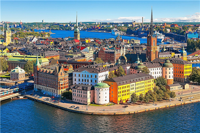 25 de orașe principale din Suedia